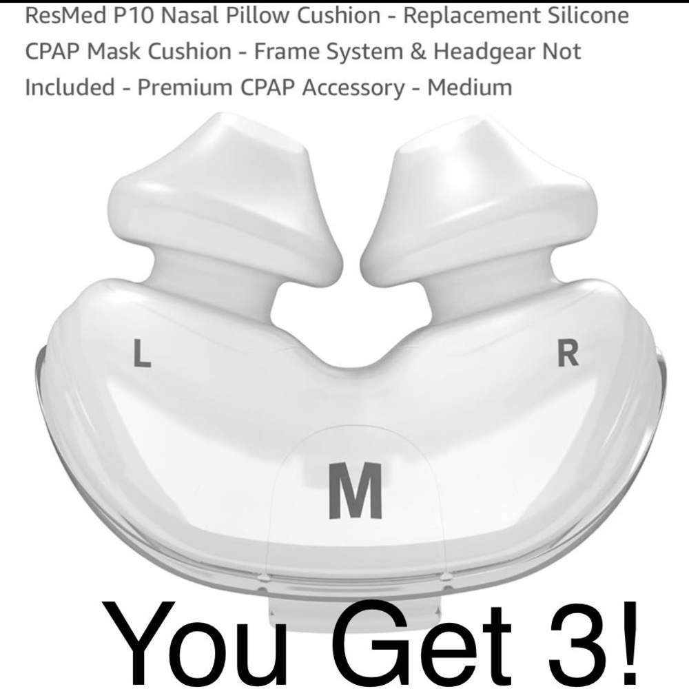 3 AirFit P10 nasal pillows by ResMed Size Medium